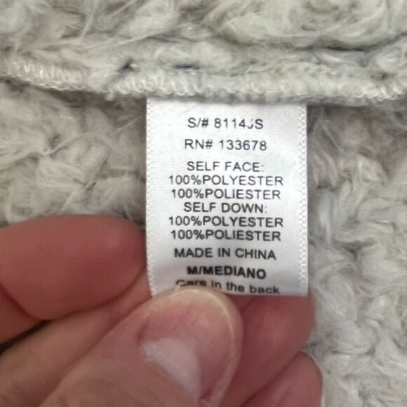 CAGE Black Faux Suede Sherpa Moto Jacket Women's Size M Asymmetrical Zip - Picture 10 of 11